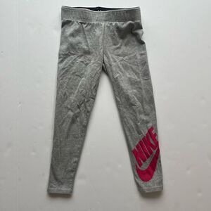 🔥4/$25 Nike Girl’s Gray Pink Athletic Track Leggings  Pants Size 6M 5-6 Years